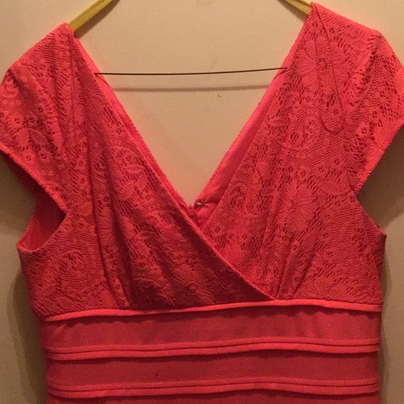 Dress -Adrianna Papell soft orange bandage-12 - Picture 2 of 7